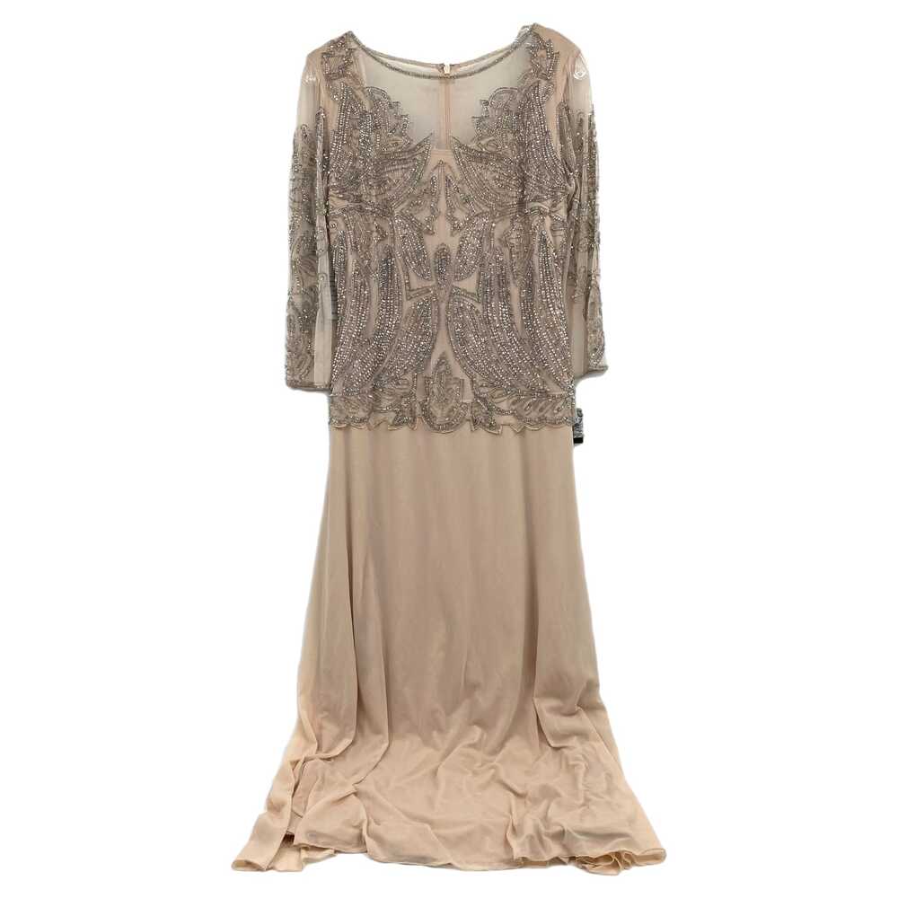 Pisarro Nights Pink Maxi Dress Beaded Boat Neck 3/4 Sleeve | Womens 8